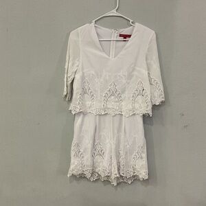 Saks Fifth Avenue White lace roper